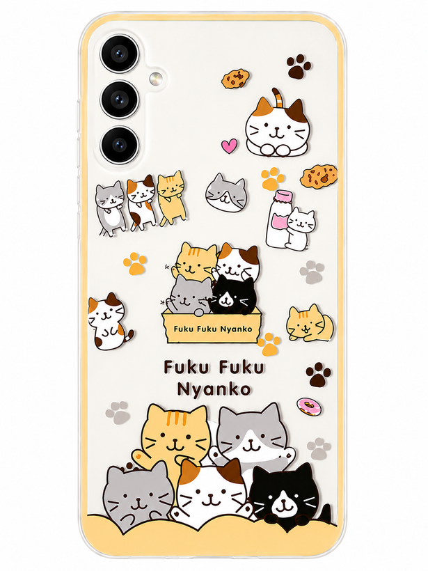 قاب ژلهای طرح گربه Fuku Fuku Nyanko |شادمان موبو