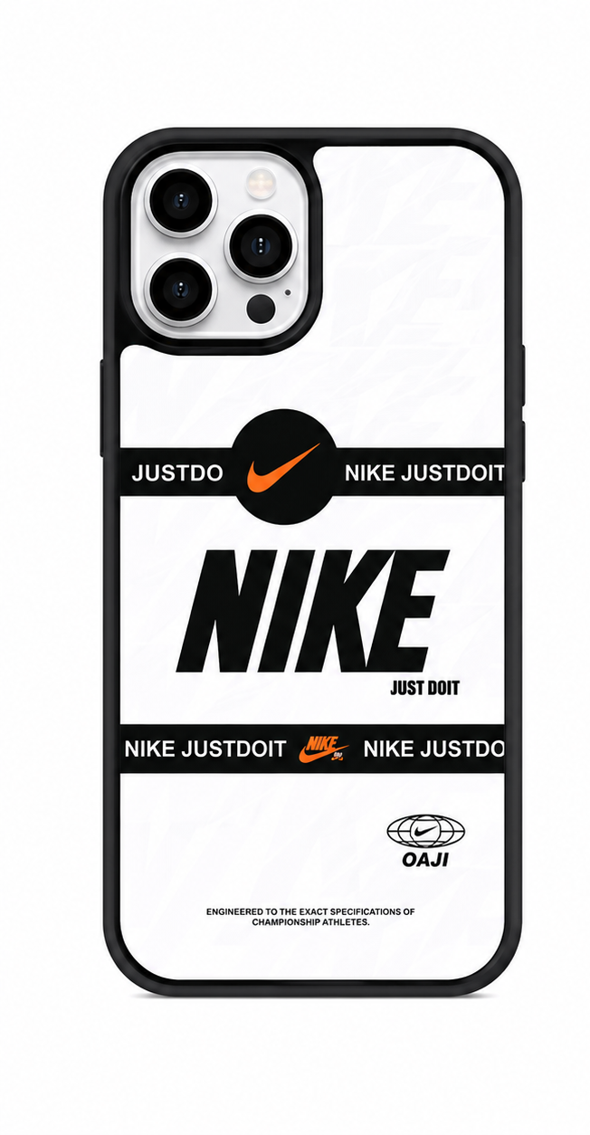 خرید قاب اسپرت طرح نایک (Nike) سفید مشکی | ضد ضربه با کیفیت عالی